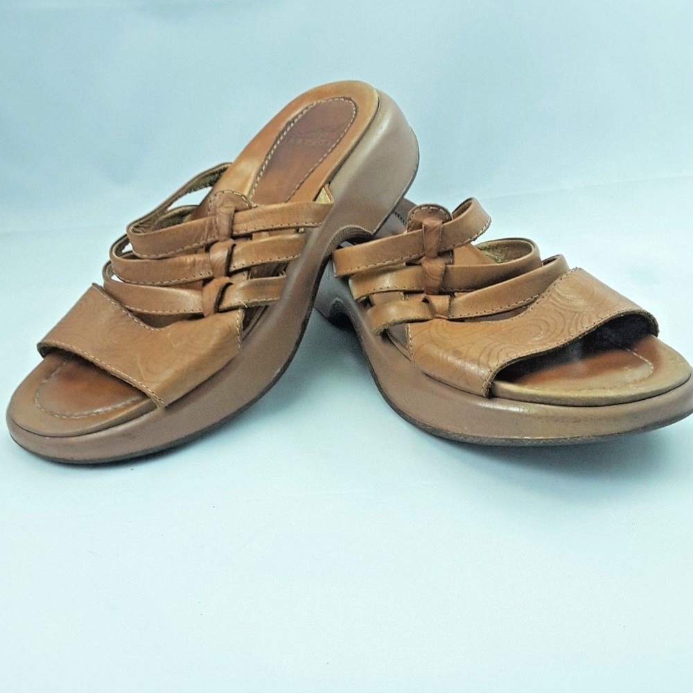 Dansko Leather Clogs EU sz 37 Luggage Tan